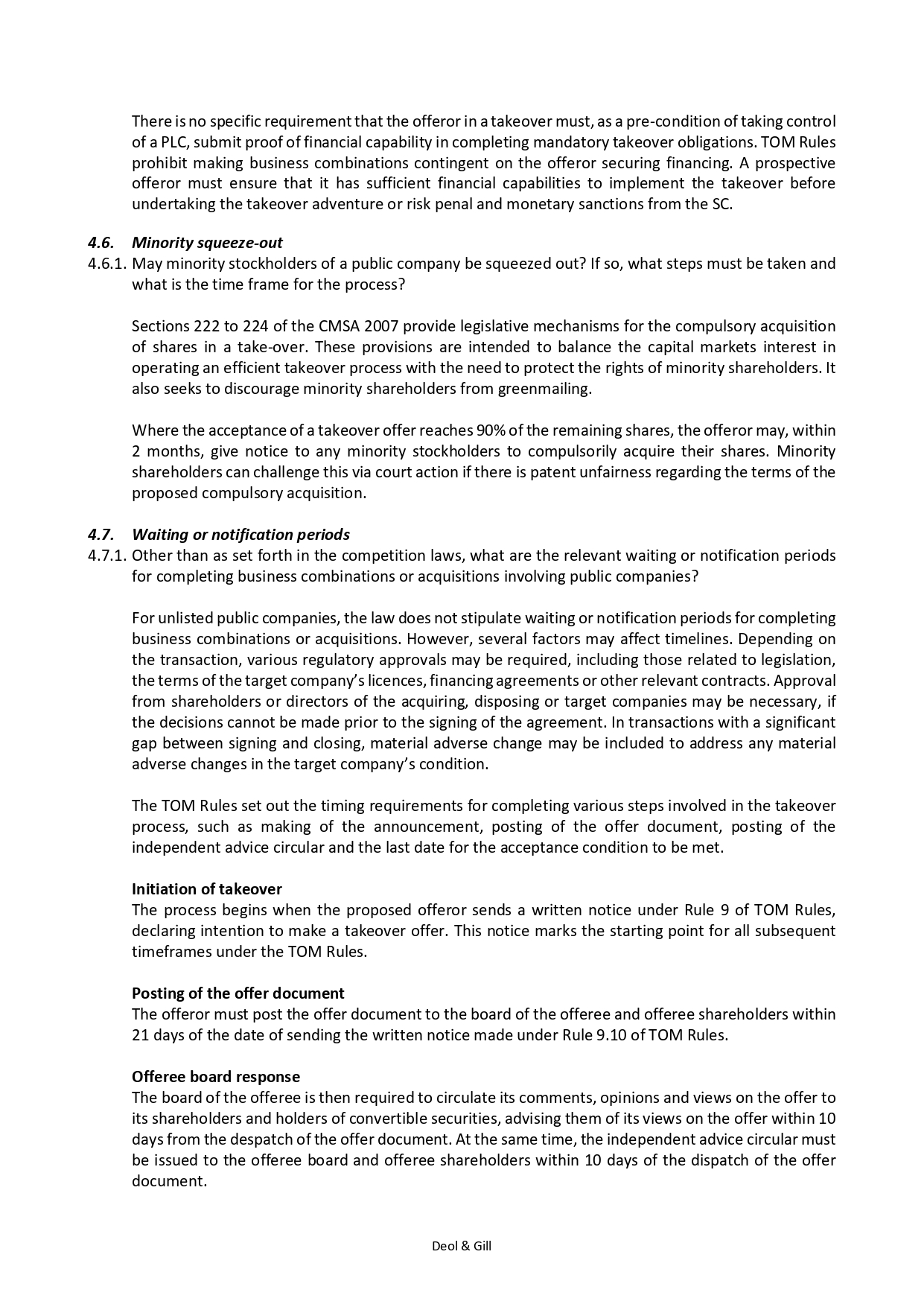 Public Mergers and Acquisitions